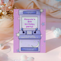 Niedlicher Retro Arcade Game Kindergeburtstag Einl