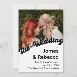 Niedlicher Retro Boho Minimalistischer Quirky Text Einladung