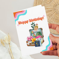 Niedlicher Retro-Koffer, Mama Reisen, Geburtstag S