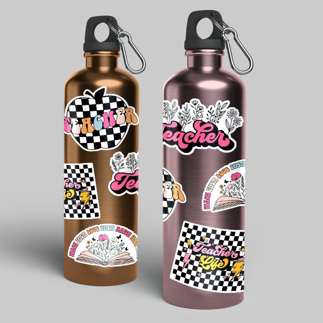 Niedlicher Retro-Lehrer Leben Vinyl Sticker Pack (Von Creator hochgeladen)