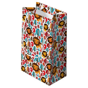 niedlicher retro Löwe scherzt Illustration Kleine Geschenktüte