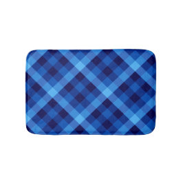 Niedlicher Retro Ozean Blau Karierter Bademantel Badematte