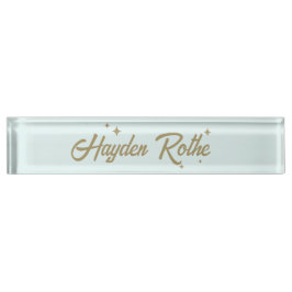 Niedlicher Retro Pastel Blue Teacher Namensplakette