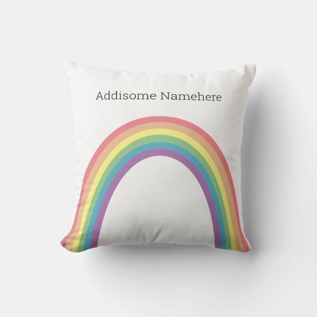 Niedlicher Retro-Regenbogen-Spaß Fügen Sie Ihren N Kissen (Vorderseite)