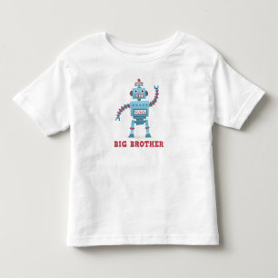 Niedlicher Retroboter Cartoon android Großbruder Kleinkind T-shirt