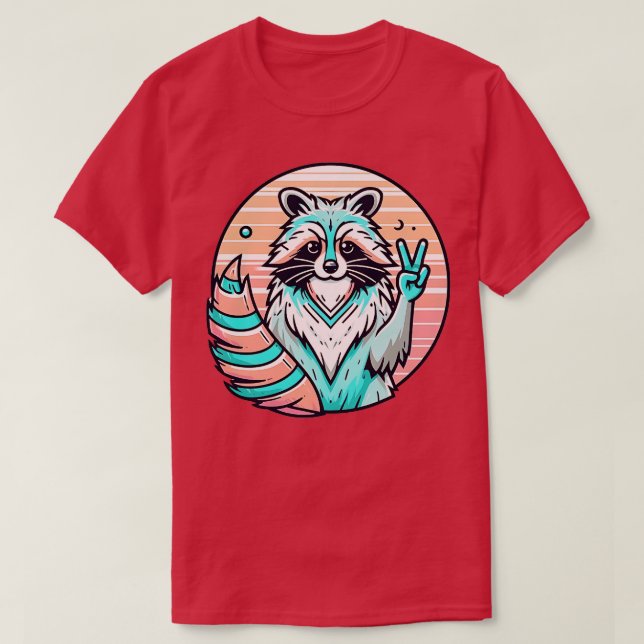 Niedlicher Retroschall Panda Peace Out T-Shirt (Design vorne)