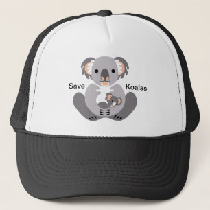 Niedlicher Rett KOALAS - Gefährdete Tierwelt - Truckerkappe