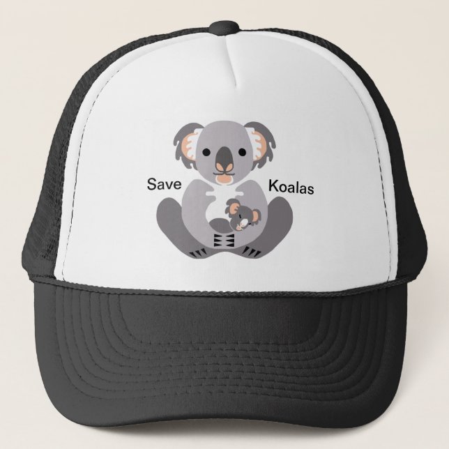Niedlicher Rett KOALAS - Gefährdete Tierwelt - Truckerkappe (Vorderseite)