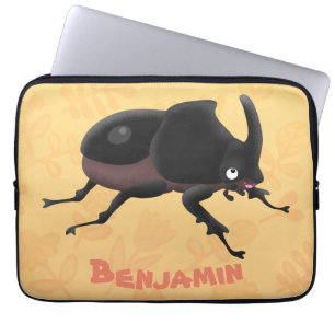 Niedlicher Rhinozerokerkäfer Cartoon Laptopschutzhülle