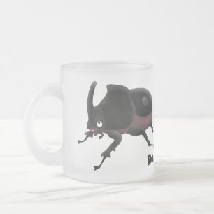 Niedlicher Rhinozerokerkäfer Cartoon Mattglastasse