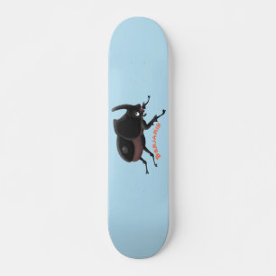 Niedlicher Rhinozerokerkäfer Cartoon Skateboard