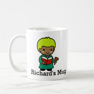 Niedlicher Richter mit Buch und Gavel Kaffeetasse