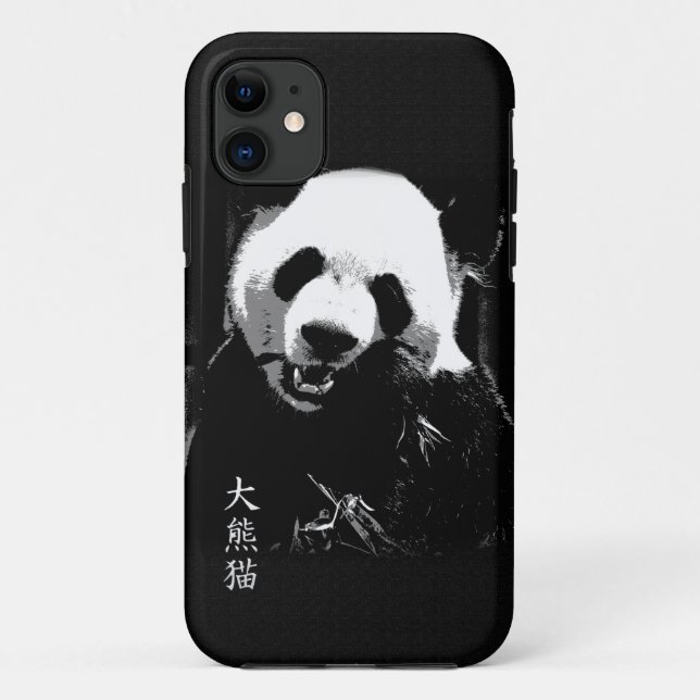 Niedlicher Riesenbärenkuchen Eating Bamboo Blätter Case-Mate iPhone Hülle (Rückseite)