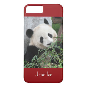 Niedlicher Riesenpanda, dunkelrot, mit Namen verse title_seo2