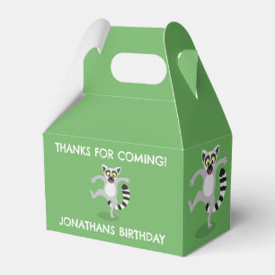 Niedlicher Ring Schwanz lemur personalisiert Carto Geschenkschachtel