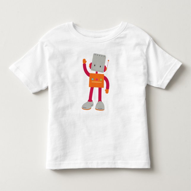 Niedlicher Roboter, Alberner Roboter, Funny Robot, Kleinkind T-shirt (Vorderseite)
