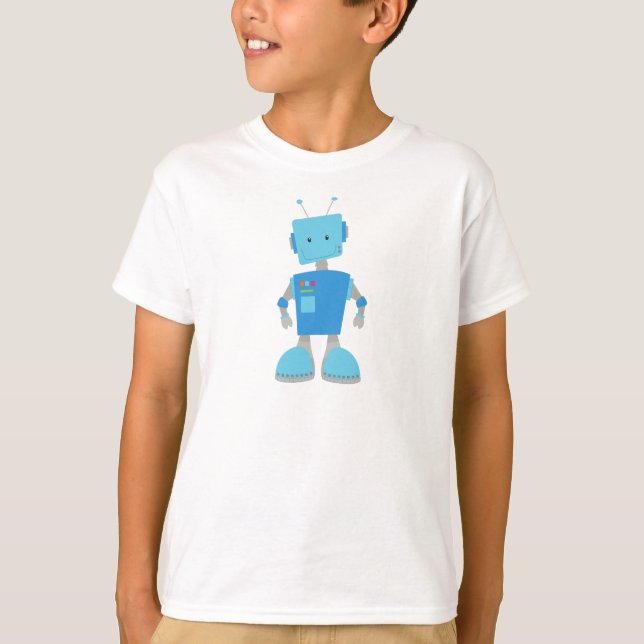Niedlicher Roboter, Funny Robot, Alberner Roboter, T-Shirt (Vorderseite)