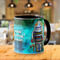 Niedlicher Roboter Retro Vintag Cool Guten Morgen 