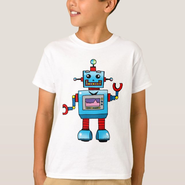Niedlicher Roboter T-Shirt (Vorderseite)