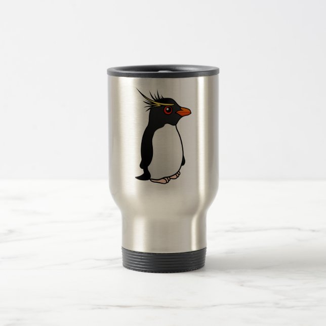 Niedlicher Rockhopper Penguin Reisebecher (Mittel)