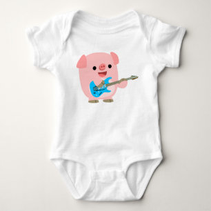 Niedlicher Rockin Cartoon Pig Baby Kleidung Baby Strampler