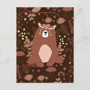Niedlicher romantischer Bär Postkarte