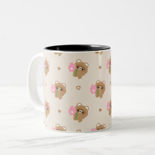 Niedlicher romantischer Biber Zweifarbige Tasse