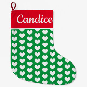 Niedlicher romantischer individuelle Name Großer Weihnachtsstrumpf