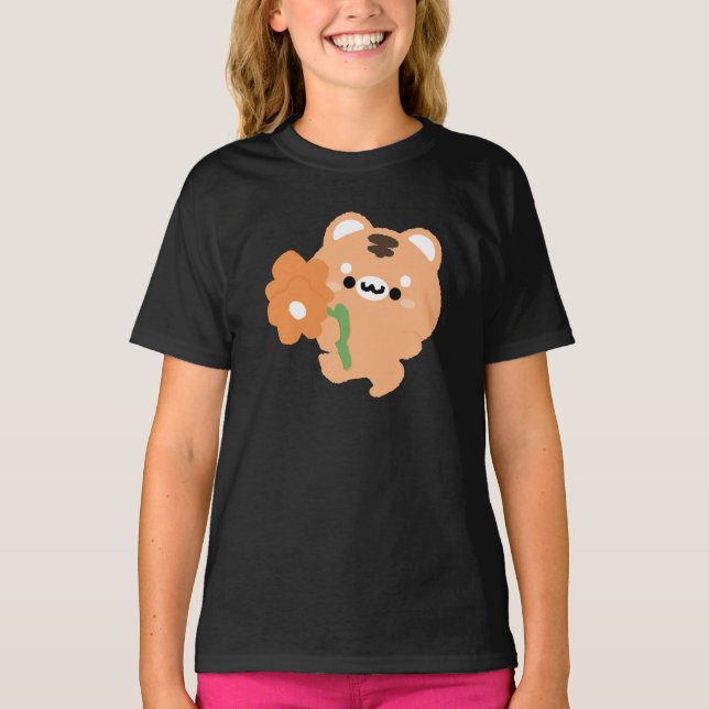 Niedlicher romantischer Tiger T-Shirt (Vorderseite)