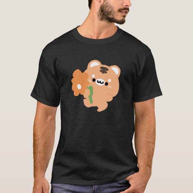 Niedlicher romantischer Tiger T-Shirt (Vorderseite)