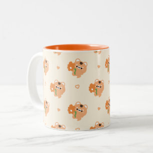 Niedlicher romantischer Tiger Zweifarbige Tasse