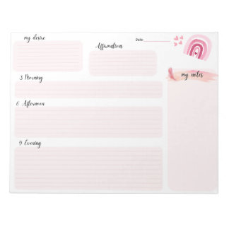 Niedlicher rosa 369 Manifestations Notepad Notizblock