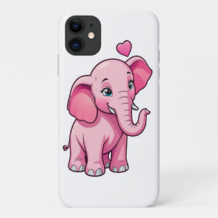 Niedlicher rosa Babyelefon mit Liebe Case-Mate iPhone Hülle