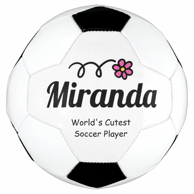 Niedlicher Rosa-Blume-Fußball für Mädchen Fußball (Vorderseite)