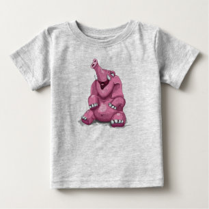 Niedlicher rosa Elefant Baby T-shirt