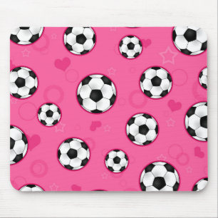 Niedlicher rosa Fußball-Stern-Druck Mousepad