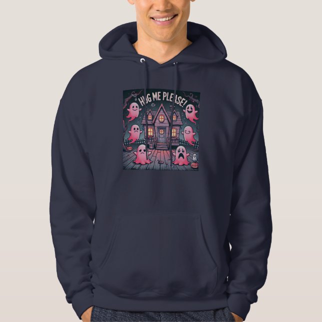 Niedlicher rosa Geist: Umarmen Sie mich! :((man ki Hoodie (Vorderseite)