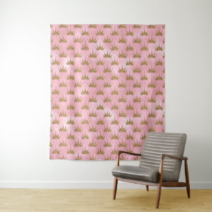 Niedlicher rosa Glitzer Wandteppich