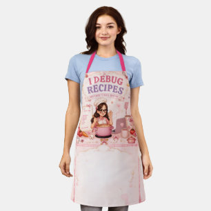 Niedlicher Rosa-Ich-debugge-Rezepte-Programmierer Schürze