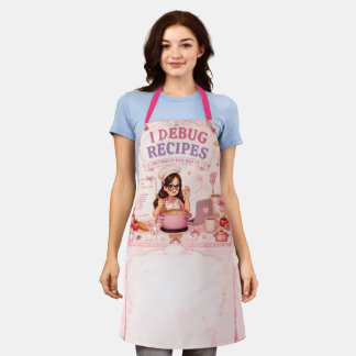 Niedlicher Rosa-Ich-debugge-Rezepte-Programmierer Schürze