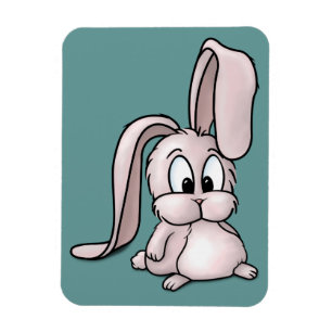 Niedlicher Rosa-Kaninchen-Cartoon Magnet