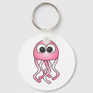 Niedlicher rosa Kawaii Quallen-Schlüsselanhänger Schlüsselanhänger