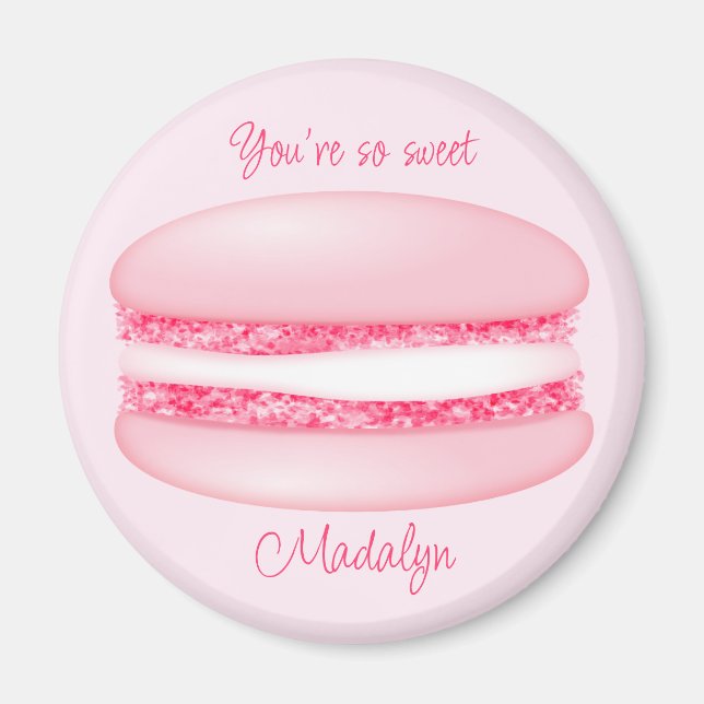 niedlicher Rosa Macaron, so süße Mädchen Magnet (Vorne)
