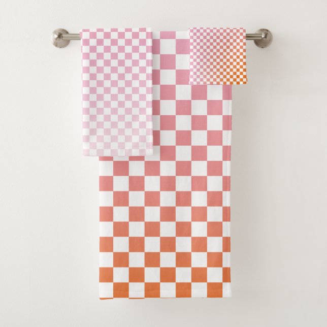 Niedlicher rosa Orangensommer Badhandtuch Set (Insitu)