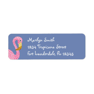 Niedlicher rosa Polka-Punkt-Flamingo