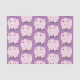 Niedlicher Rosa-Pot-Cartoon Seidenpapier