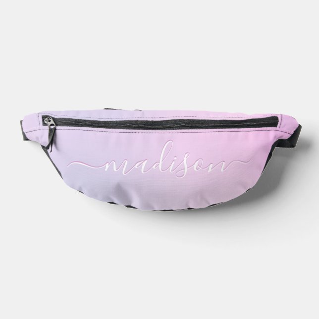 Niedlicher Rosa Regenbogen-Individuelle Name Bauchtasche (Ablage )