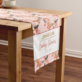 Niedlicher Rosa Schmetterling Kinderdusche Kurz Ti Kurzer Tischläufer