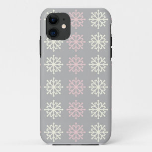 Niedlicher rosa Schneeflocke-Winter iPhone 5 Fall title_seo2