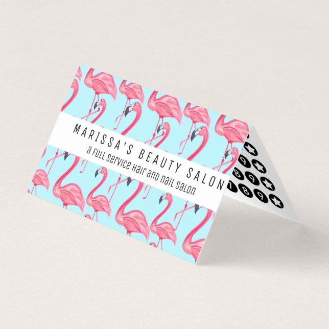Niedlicher rosa Sommer gemaltes Flamingo-Muster Visitenkarten (Vorderseite)